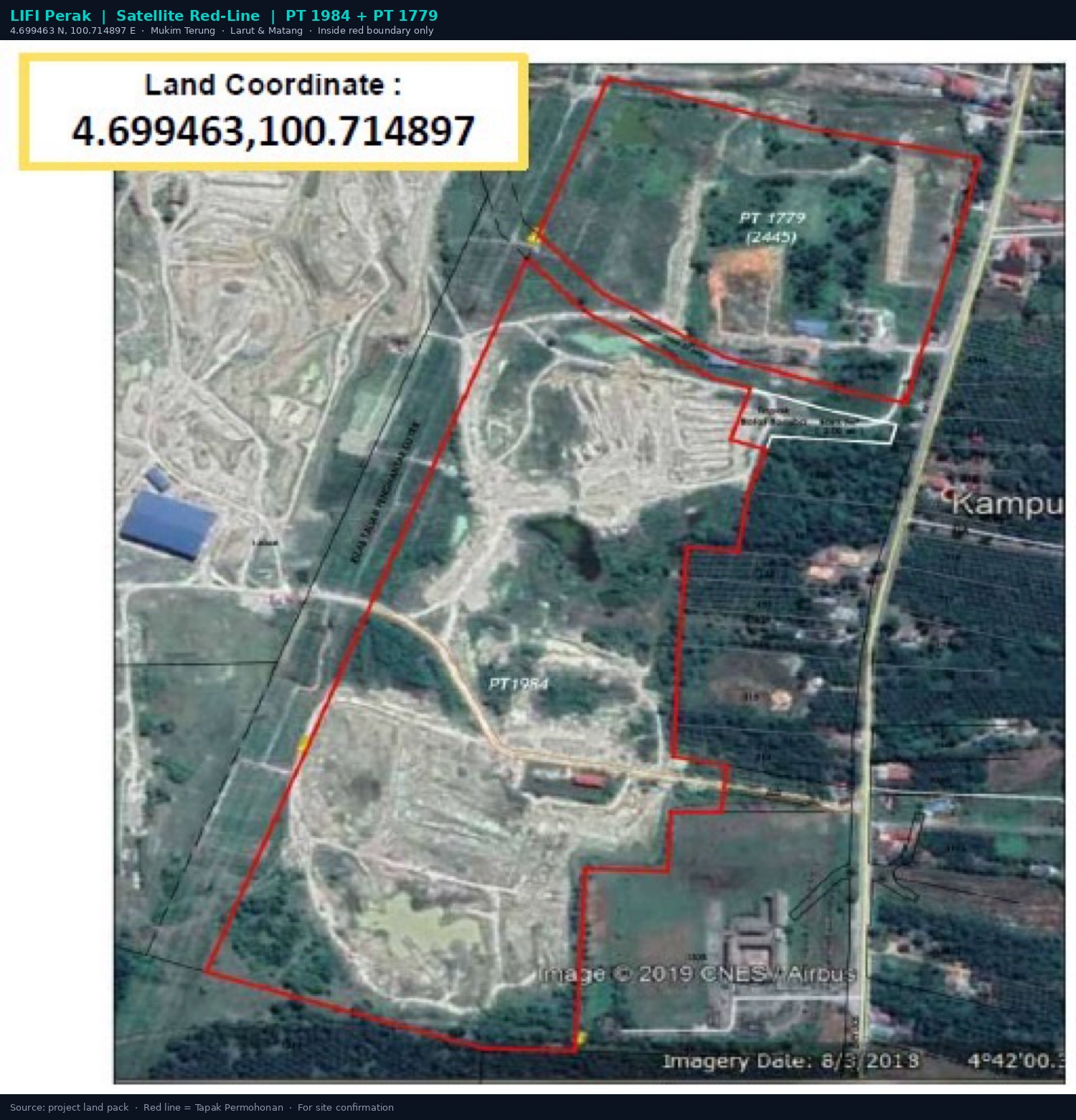 LIFI Perak candidate site red boundary